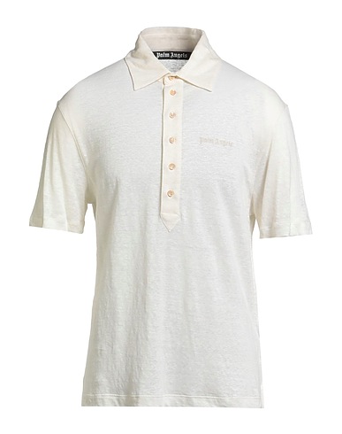 PALM ANGELS Polo shirt Cream 100% Linen