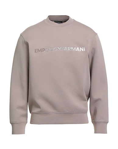 EMPORIO ARMANI Sweatshirt Taupe 77% Cotton, 19% Polyester, 4% Elastane