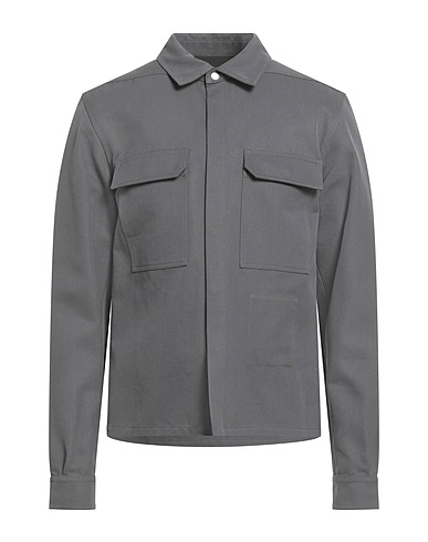 RICK OWENS Solid color shirt Grey 100% Cotton