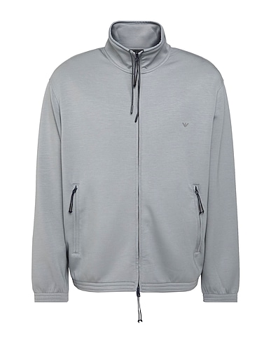 EMPORIO ARMANI Sweatshirt Light grey 48% Polyester, 46% Modal, 6% Elastane, Polyamide