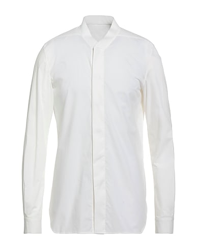 RICK OWENS Camicia tinta unita Bianco 100% Cotone