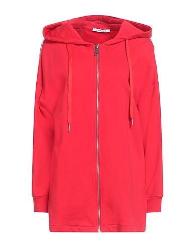 LE STREGHE Hooded track jacket  Red 100% Cotton