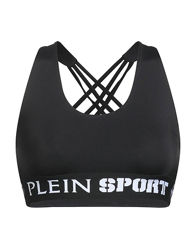 PLEIN SPORT Top Black 90% Polyester, 10% Elastane