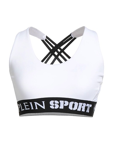PLEIN SPORT Top Bianco 90% Poliestere, 10% Elastan
