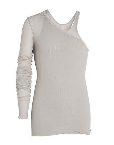 RICK OWENS T-shirt GRIGIO CHIARO 88% Viscose, 12% Silk