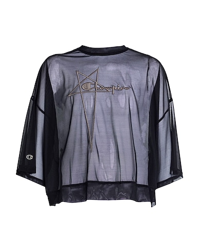 RICK OWENS x CHAMPION T-shirt Black 90% Polyamide, 10% Elastane
