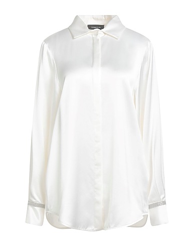 FABIANA FILIPPI Shirts White 87% Viscose, 13% Wool, Ecobrass