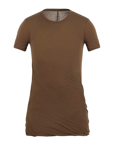 RICK OWENS Basic T-shirt Khaki 100% Cotton