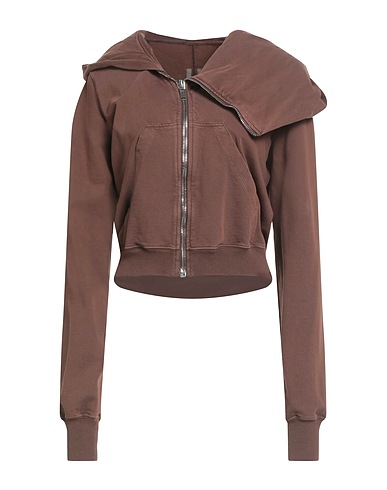 DRKSHDW by RICK OWENS Hooded track jacket  Brown 100% Cotton