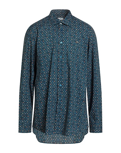ETRO Patterned shirt Deep teal 100% Cotton