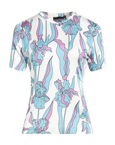 BOUTIQUE MOSCHINO T-shirt Light blue 96% Viscose, 4% Elastane