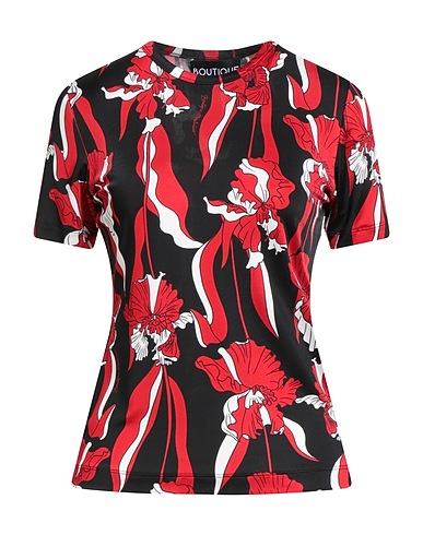 BOUTIQUE MOSCHINO T-shirt Red 96% Viscose, 4% Elastane