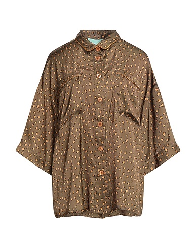 HEIMSTONE Patterned shirts & blouses Military green 69% Recycled polyester, 31% Polyester