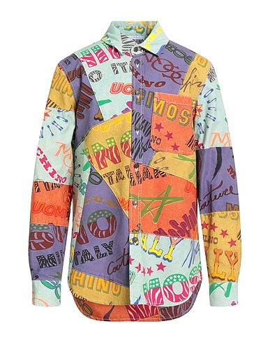 MOSCHINO Patterned shirt COUTURE Light green 100% Cotton