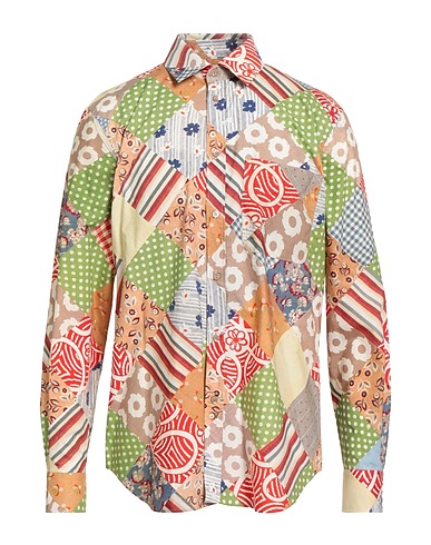 MOSCHINO Patterned shirt COUTURE Khaki 100% Cotton