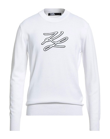 KARL LAGERFELD Jumper White 43% Cotton, 36% Viscose, 21% Polyamide