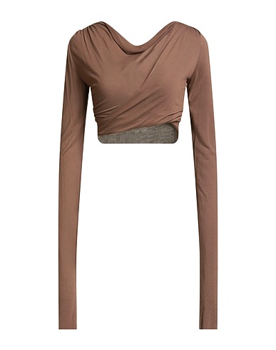 RICK OWENS LILIES Top Tortora 100% Viscosa