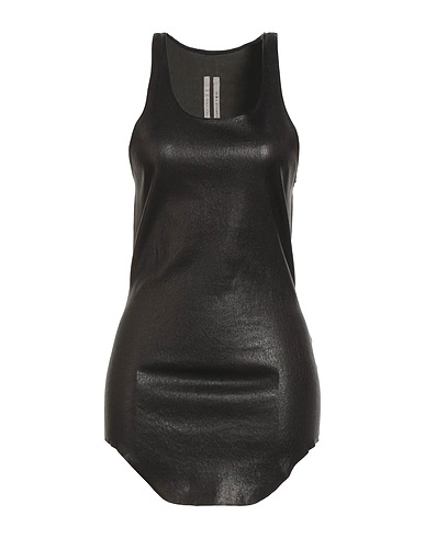RICK OWENS Top Black 65% Lambskin, 34% Cotton, 1% Elastane