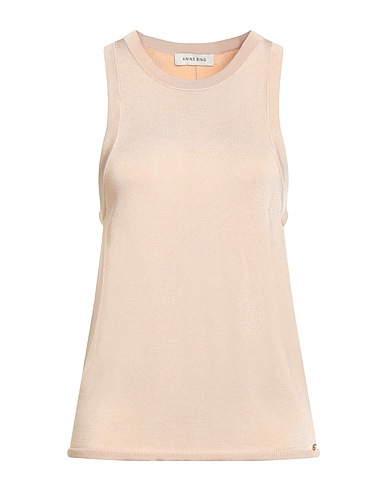ANINE BING Tank top Beige 86% Viscose, 13% Polyamide, 1% Elastane