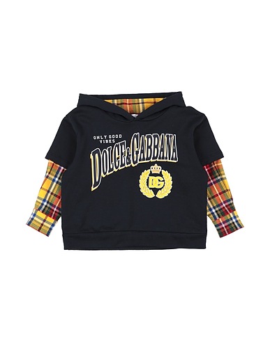 DOLCE&GABBANA Hooded track jacket 80% Cotton, 13% Polyester, 7% Viscose