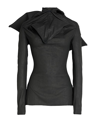 RICK OWENS Top Schwarz 91% Baumwolle, 6% Elastomultiester, 3% Gummi