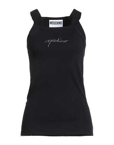 MOSCHINO Canotta COUTURE Nero 95% Cotone, 5% Elastan, Vetro