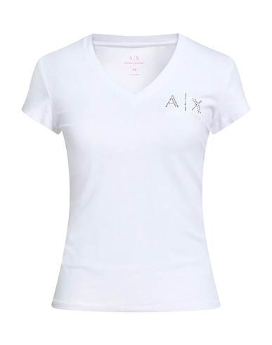 ARMANI EXCHANGE T-shirt BIANCO 95% Cotton, 5% Elastane