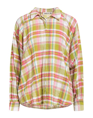 CHARLIE JOE Camicia a quadri Verde 100% Cotone