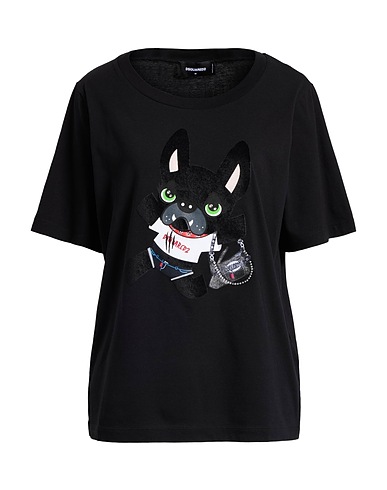 DSQUARED2 T-Shirt Schwarz 100% Baumwolle