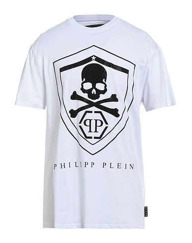 PHILIPP PLEIN T-shirt White 70% Polyester, 30% Cotton, Fibreglass