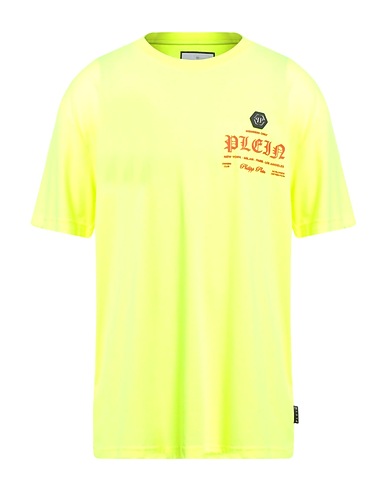 PHILIPP PLEIN T-shirt Yellow 70% Polyester, 30% Cotton