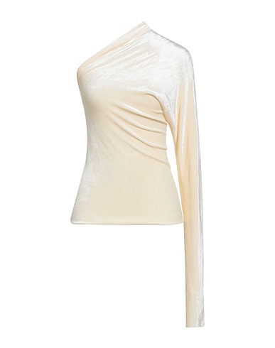 RICK OWENS LILIES One-shoulder top Ivory 87% Polyamide, 13% Elastane