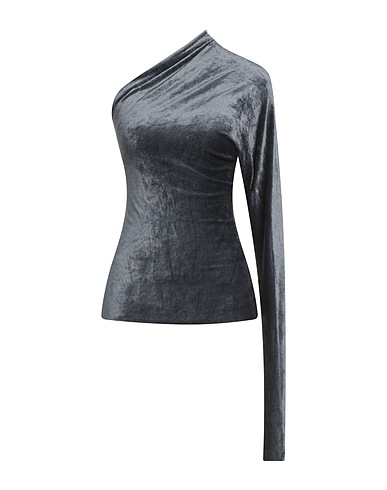 RICK OWENS LILIES One-shoulder top Grey 87% Polyamide, 13% Elastane