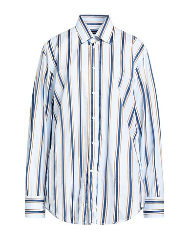 MADE IN TOMBOY Striped shirt Sky blue 100% Cotton
