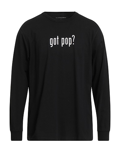 POP TRADING COMPANY T-shirt Μαύρο 100% Βαμβάκι