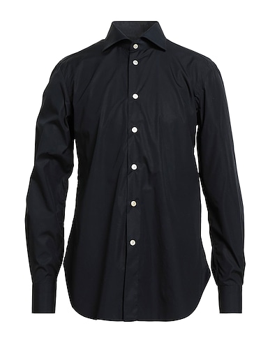 KITON Solid color shirt Black 100% Cotton