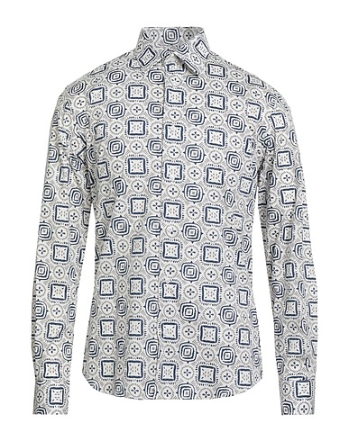 AVIGNON Patterned shirt Navy blue 100% Cotton