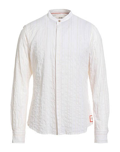 YES ZEE by ESSENZA Striped shirt Cream 97% Cotton, 3% Linen