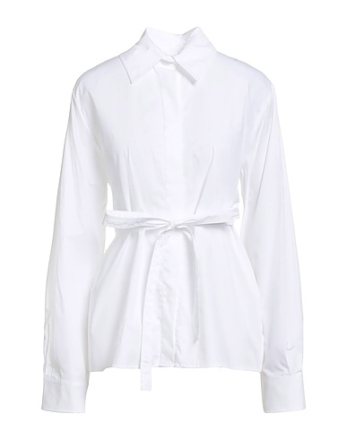 CARACTÈRE Solid colour shirts & blouses White 100% Cotton
