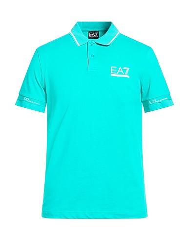EA7 Polo shirt TURCHESE 97% Cotton, 3% Elastane