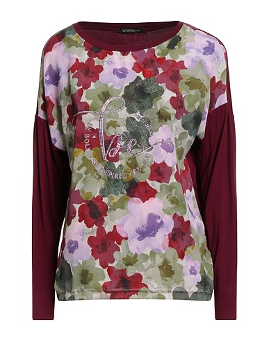 GAUDÌ Top Burgundy 92% Viscose, 8% Elastane, Polyester