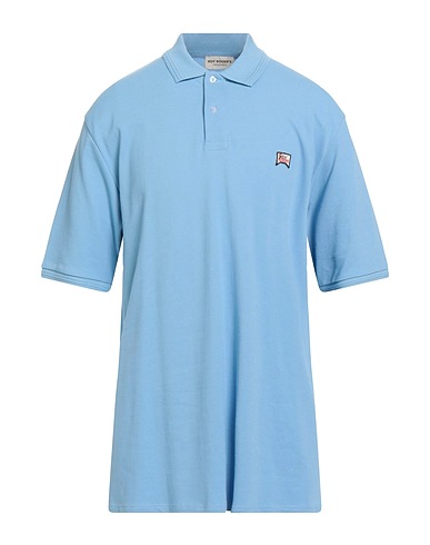 ROŸ ROGER'S Polo shirt Light blue 100% Cotton