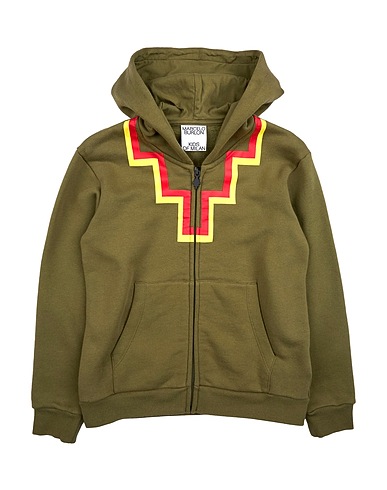 MARCELO BURLON Hooded sweatshirt Military green 80% Cotton, 20% Polyester