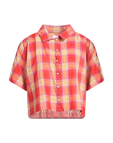 THE GREAT. Checked shirt Red 85% Cotton, 15% Linen