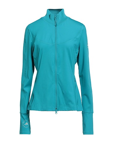 ADIDAS by STELLA McCARTNEY Sweatshirt Turquoise 79% Recycled polyester, 21% Recycled elastane, Polyamide, Elastane