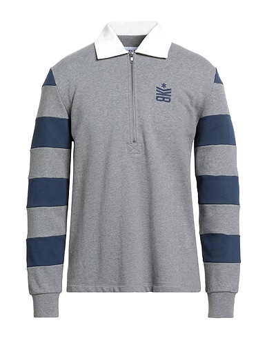 BIKKEMBERGS Sweatshirt Light grey 100% Cotton, Elastane