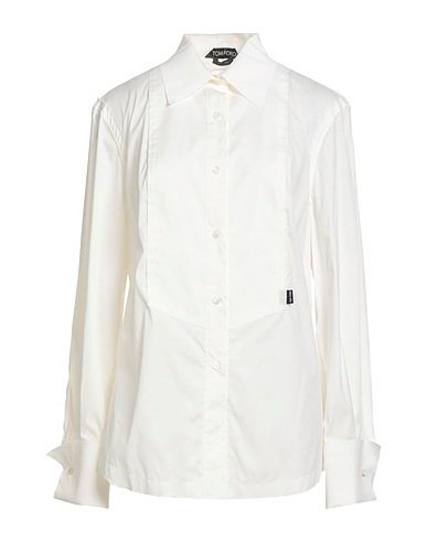 TOM FORD Camicie e bluse tinta unita Bianco 75% Cotone, 21% Poliammide, 4% Elastan