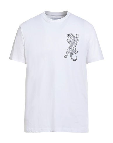 BIKKEMBERGS T-shirt White 95% Cotton, 5% Elastane