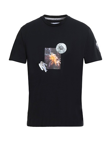 BIKKEMBERGS T-shirt Black 94% Cotton, 6% Elastane