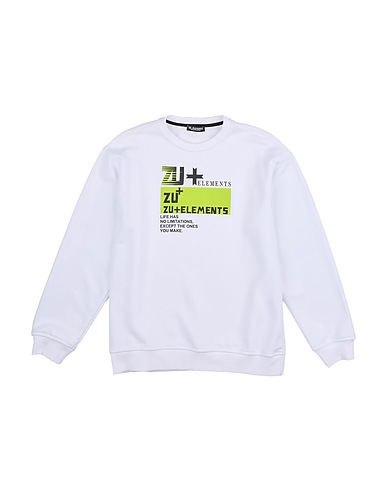 ZU+ELEMENTS Sweatshirt White 65% Cotton, 35% Polyester, Elastane